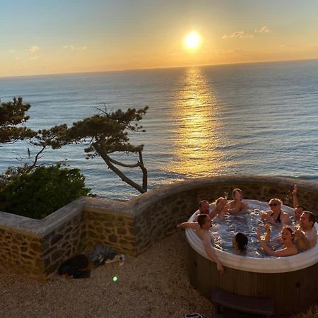 Les roches Grises, Luxueuse villa face mer, 4étoiles, SPA et jardin panoramique, société La Clef Decamp Granville Exterior foto