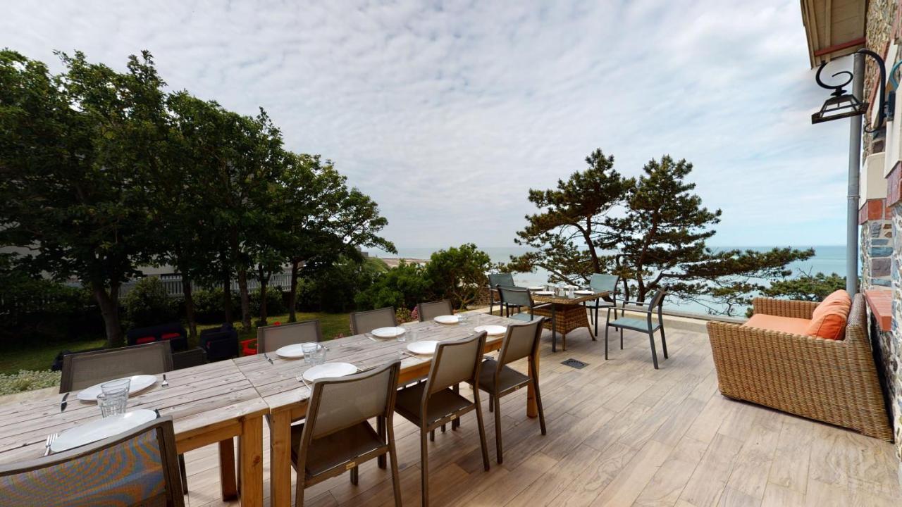 Les roches Grises, Luxueuse villa face mer, 4étoiles, SPA et jardin panoramique, société La Clef Decamp Granville Exterior foto