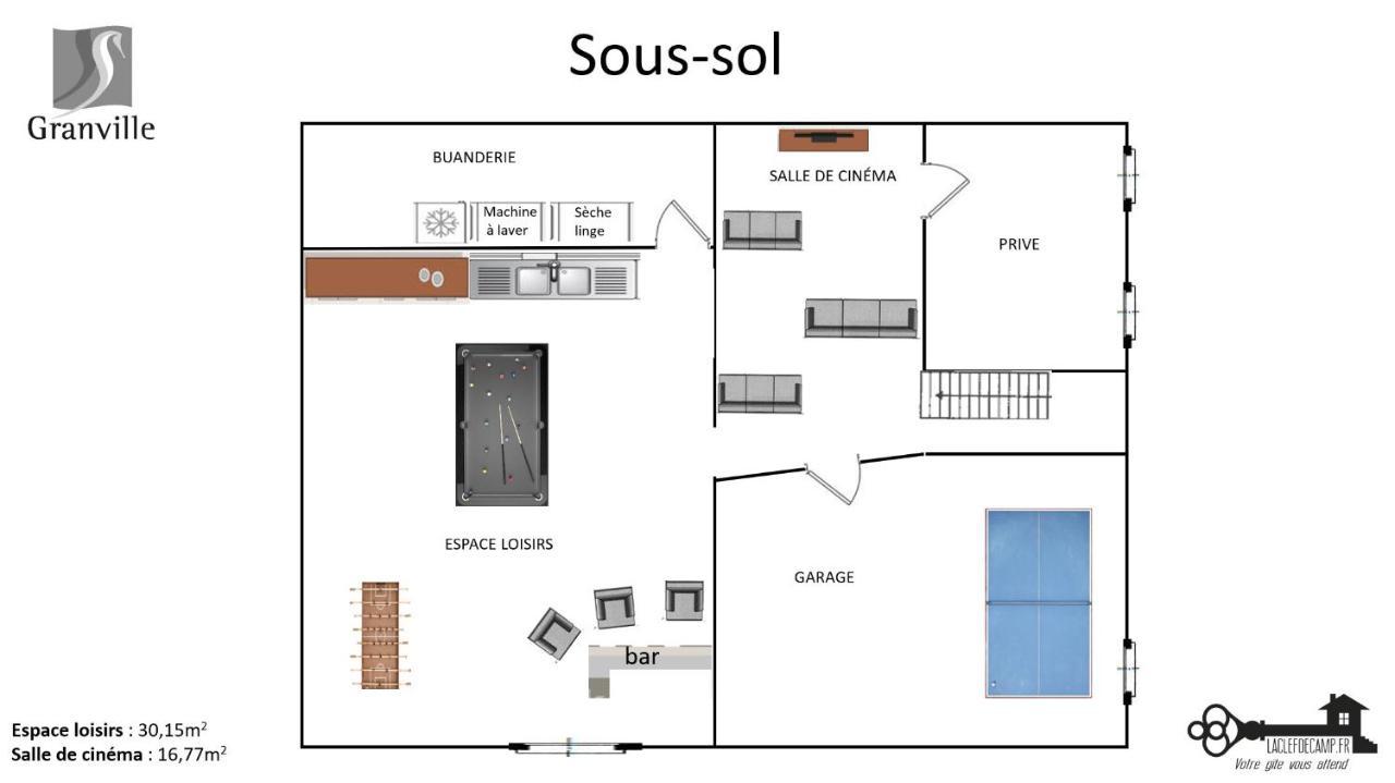 Les roches Grises, Luxueuse villa face mer, 4étoiles, SPA et jardin panoramique, société La Clef Decamp Granville Exterior foto