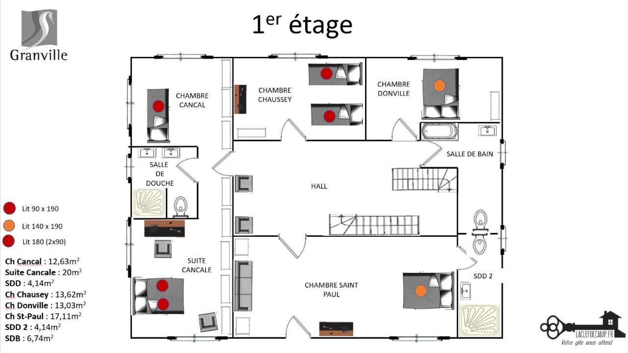Les roches Grises, Luxueuse villa face mer, 4étoiles, SPA et jardin panoramique, société La Clef Decamp Granville Exterior foto