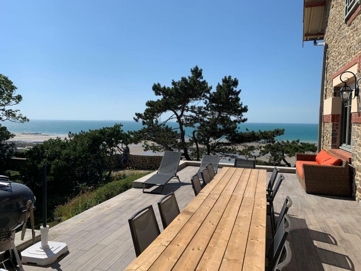 Les roches Grises, Luxueuse villa face mer, 4étoiles, SPA et jardin panoramique, société La Clef Decamp Granville Exterior foto